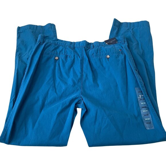New Tommy Hilfiger Graduate Chino Pants Men's Size 34x34 Moroccan Blue Cotton - Picture 5 of 6